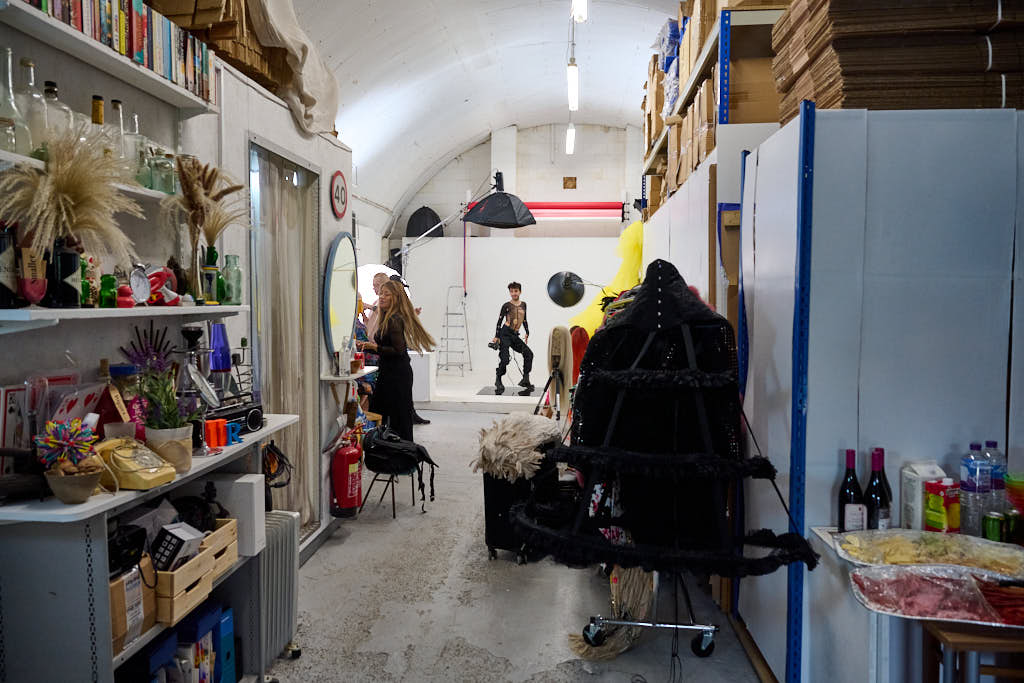 Interior shot of photoshoot studio