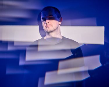 abstract portrait of DJ using fractal prism