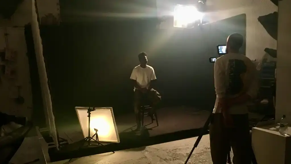 Back Lit Rim Lighting in Blackout Studio