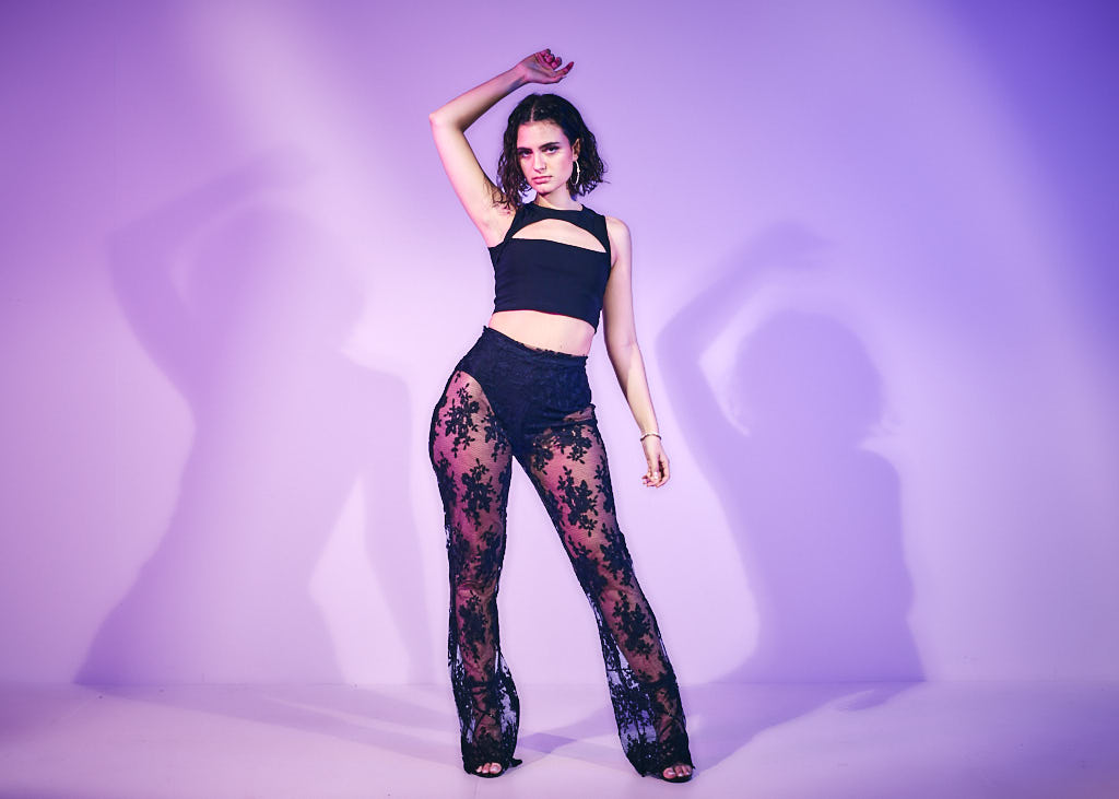 dancer posing in photo studio